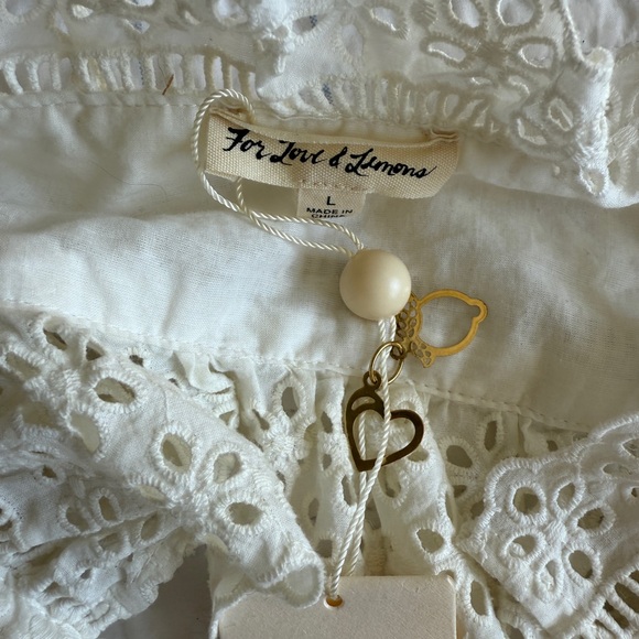 For Love And Lemons White Lace Crop Top - Picture 6 of 8